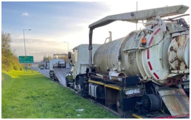 Drivers face dangerous driving charges after car towed lorry on the M50 motorway