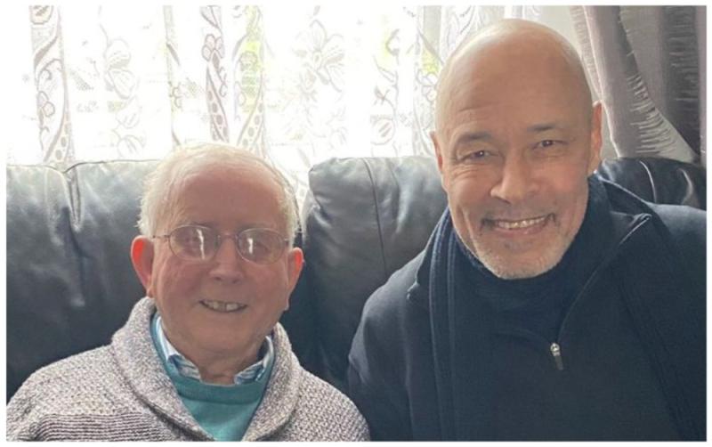 Paul McGrath pays visit to Irish soccer legend 'still going strong at 99'