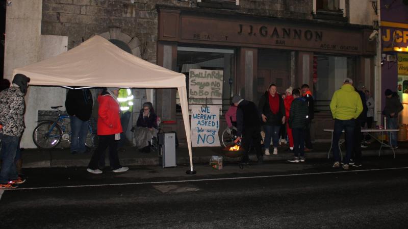 Protestors wait overnight outside Mayo hotel proposed for international protection applicants 