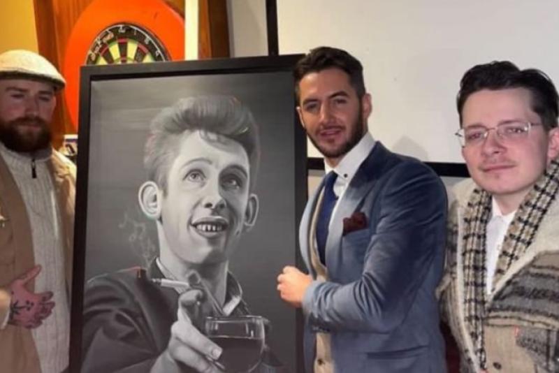 Portrait of a young Shane MacGowan unveiled in Tipperary