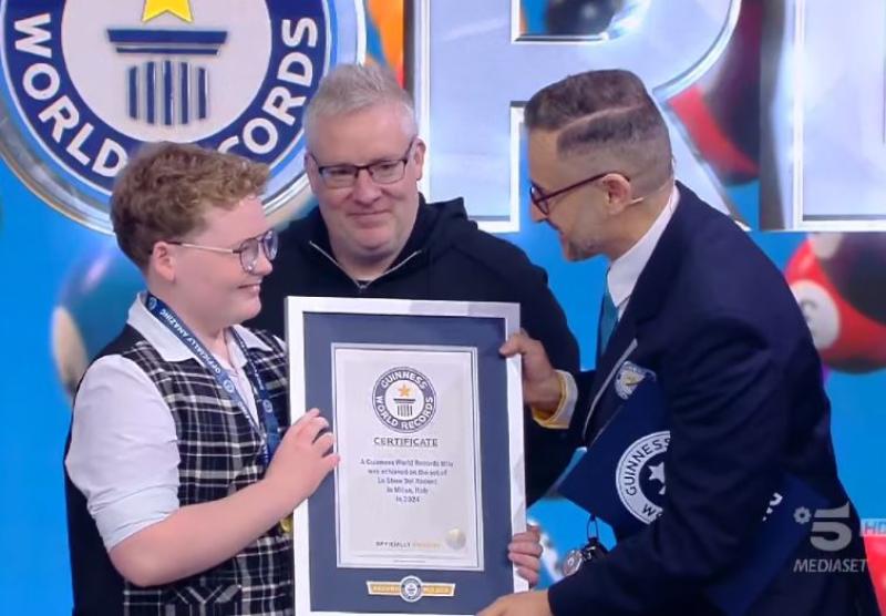 WATCH: Amazing Irish boy smashes unique world record live on TV in Italy