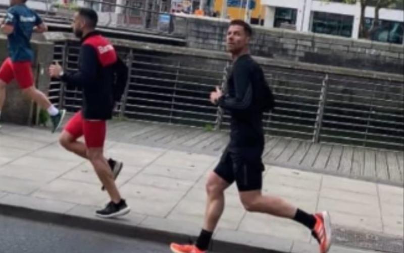Xabi Alonso spotted on morning run along Dublin quays ahead of Europa League final