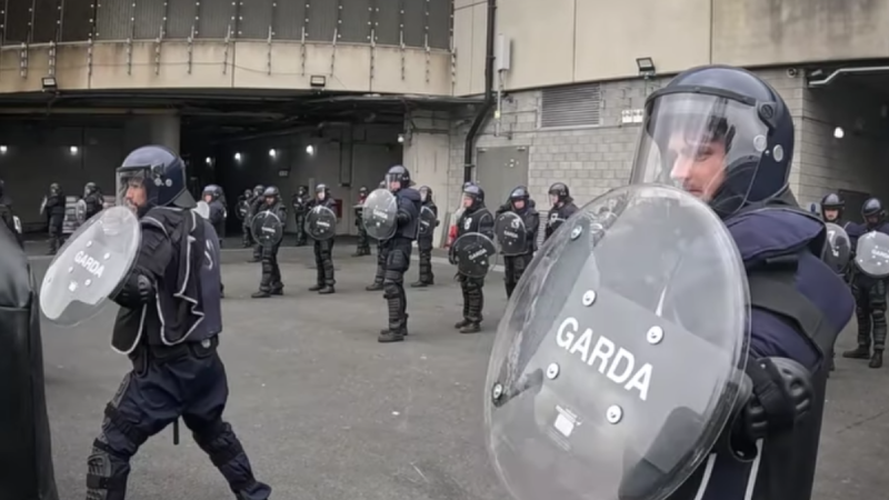 WATCH: Garda&iacute; practice riot control as almost 50,000 Europa League fans arrive in Dublin