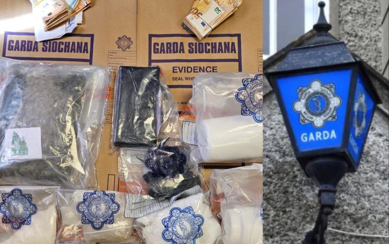 Two arrested as drugs and cash worth over 500k seized in series of garda raids