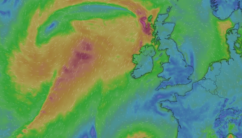 Met &Eacute;ireann pinpoint low pressure for Ireland with big weather change days away