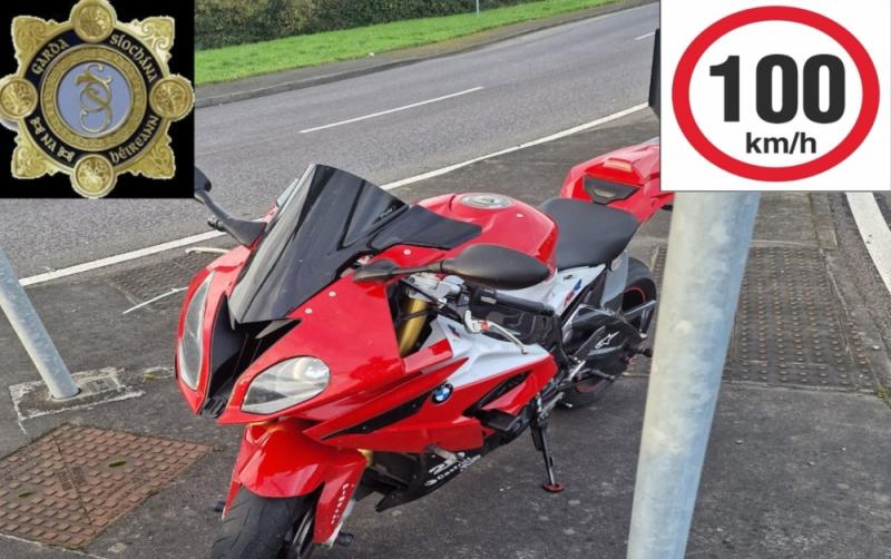'Shocking behaviour' - Garda&iacute; clock motorcyclist doing double the speed limit on busy road