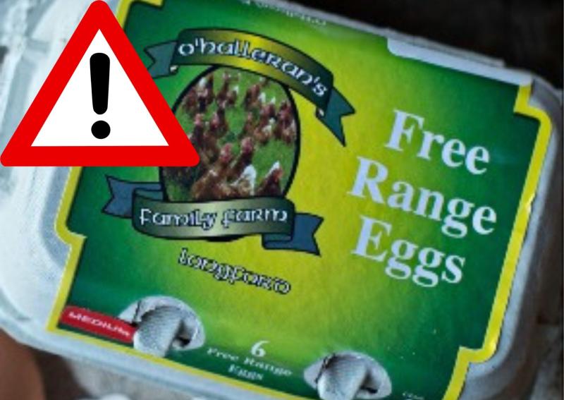 ALERT: Recall notice for specific batch of free range eggs for possible salmonella 