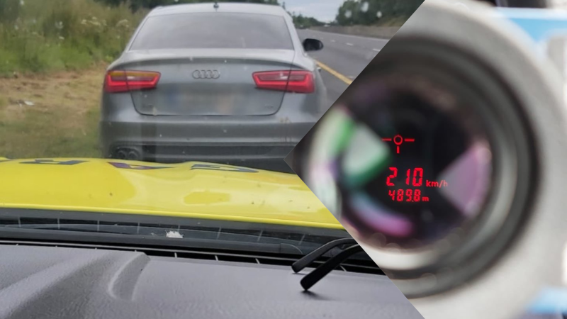 Young  motorist facing prosecution for driving at more than 200km/h on busy motorway
