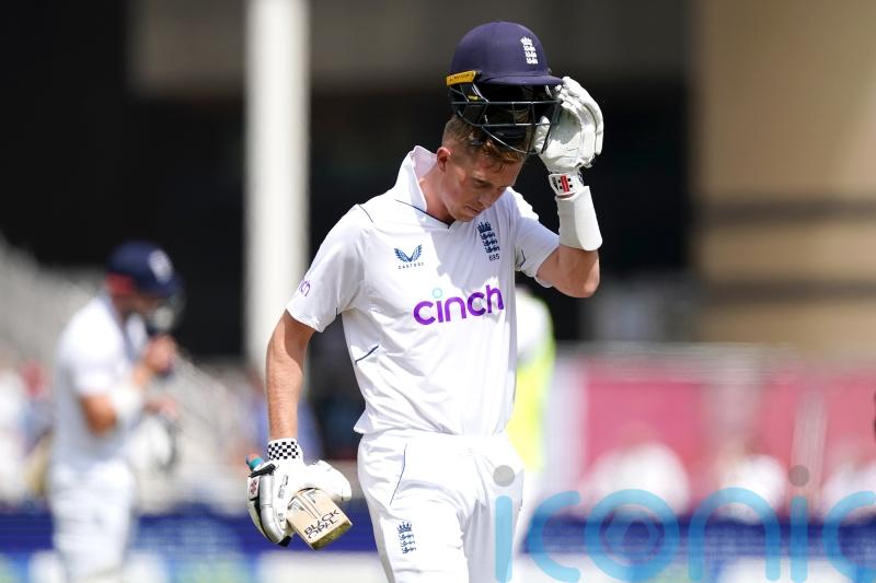 England lose Zak Crawley for a duck at start of 299-run victory target chase