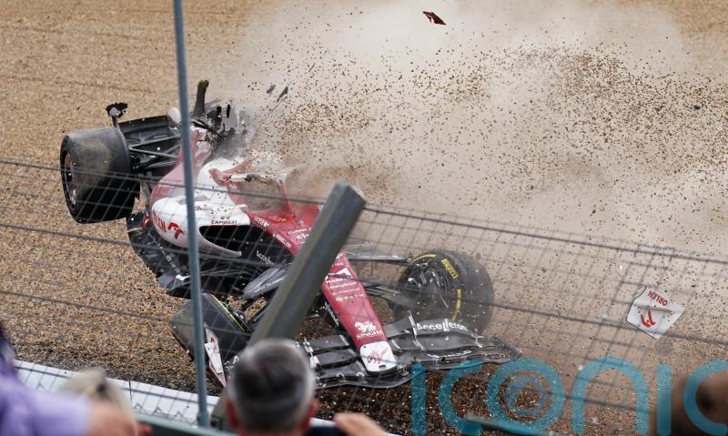 Zhou Guanyu&rsquo;s Alfa Romeo overturns in first-lap crash at British Grand Prix