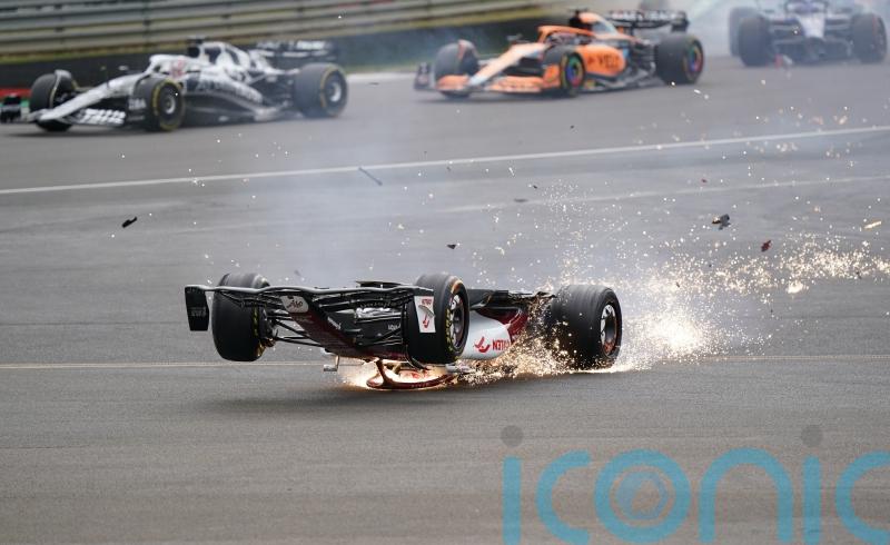 Zhou Guanyu escapes major injury after &lsquo;horrific&rsquo; first-lap crash at Silverstone