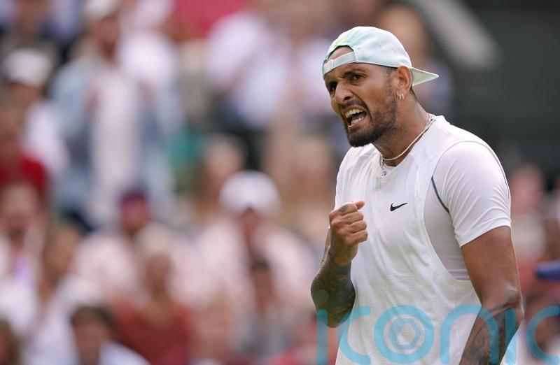 Nick Kyrgios through to Wimbledon quarter-finals despite shoulder problem