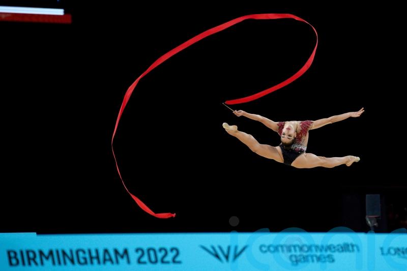 Marfa Ekimova wins all-around gold in rhythmic gymnastics first for England