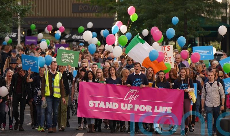 Large crowd gathers for anti-abortion demonstration in Dublin