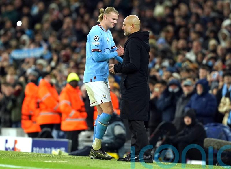 He still has a target &ndash; Pep Guardiola laughs off Erling Haaland substitution