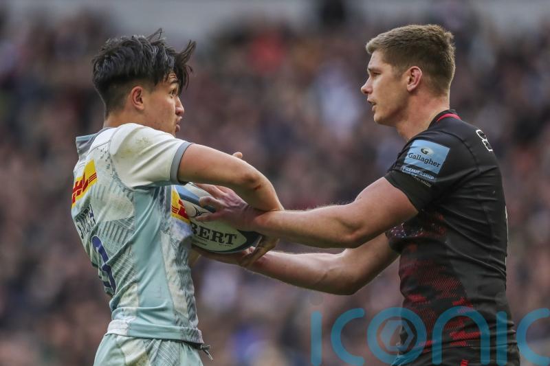 Owen Farrell gets better of England team-mate Marcus Smith before injury strikes