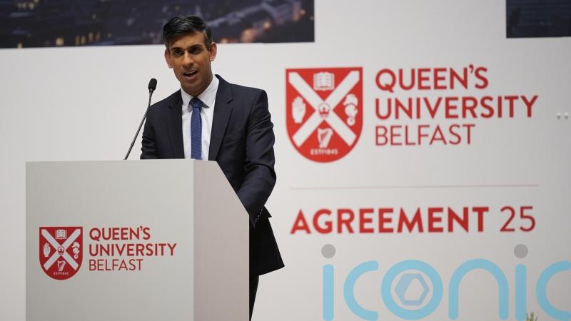 Restoring powersharing the &lsquo;right thing&rsquo; to do for the Union, Sunak insists