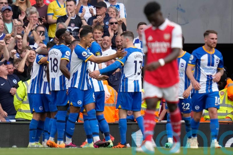 Brighton put the boot into Arsenal&rsquo;s title hopes with victory at the Emirates