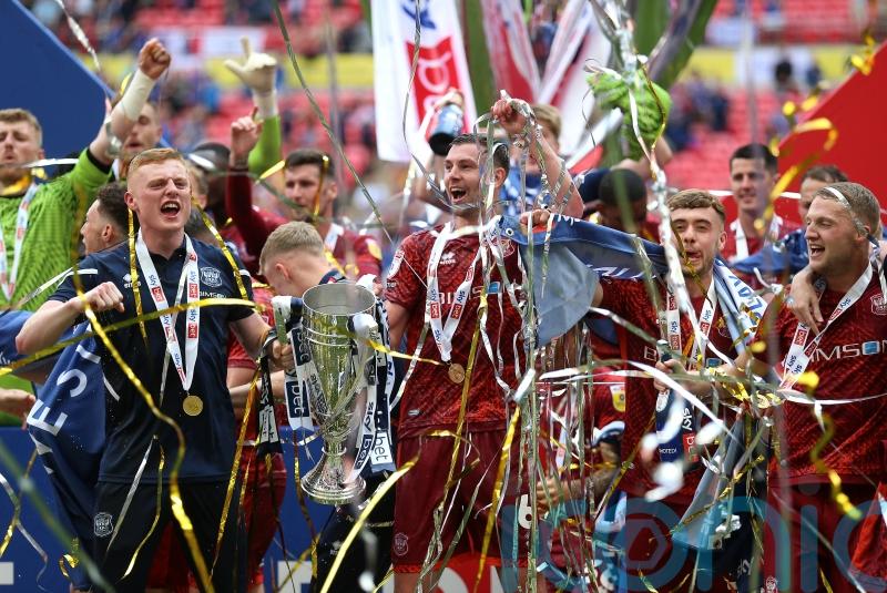 Carlisle promoted to League One after shootout victory over Stockport at Wembley