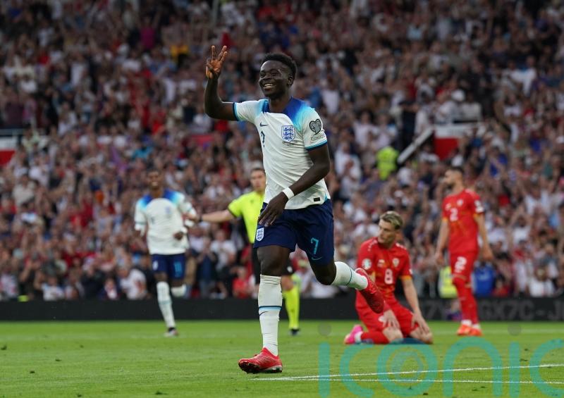 Bukayo Saka scores hat-trick as ruthless England put seven past North Macedonia