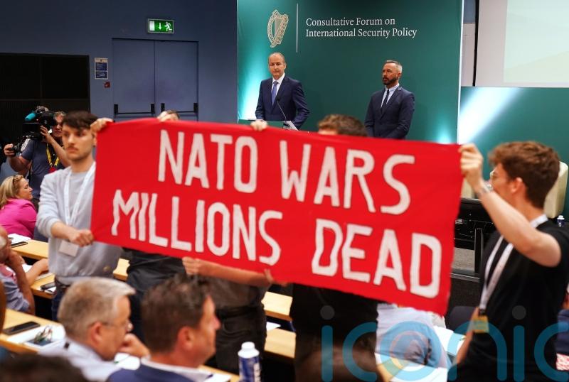 Tanaiste criticises protesters removed by gardai from security forum