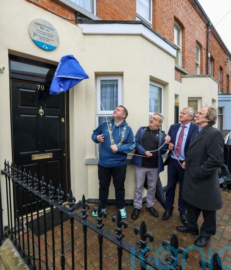 Plaque unveiled at James Connolly&rsquo;s former home in east Dublin