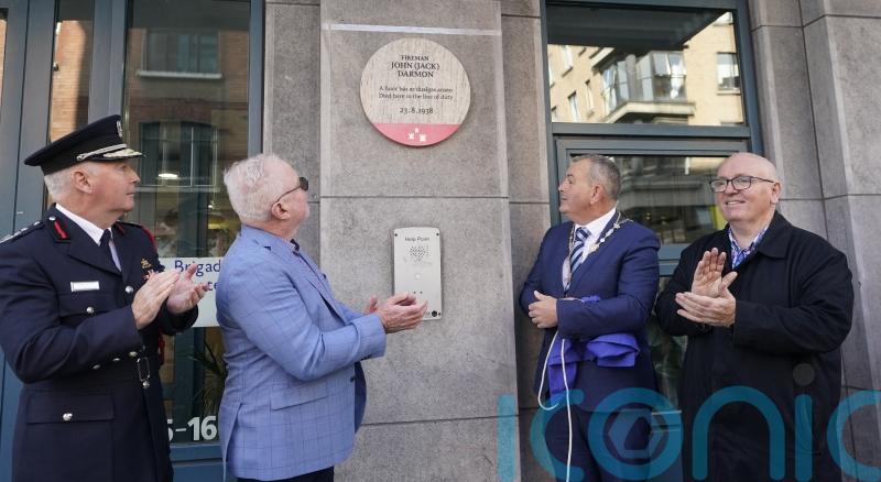 Firefighter who died on duty honoured by Tara Street Station plaque