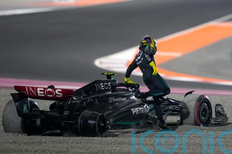 Lewis Hamilton and George Russell vent anger on radio after collision in Qatar