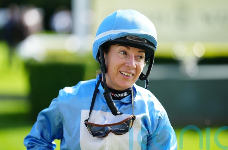 Hayley Turner managing to smile after dramatic Storm Babet rescue