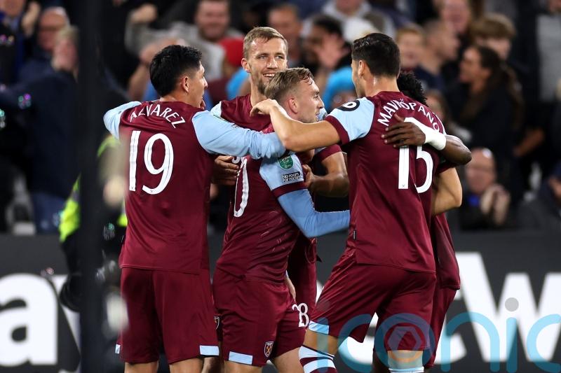 West Ham hammer Arsenal on Declan Rice&rsquo;s return to reach quarter-finals