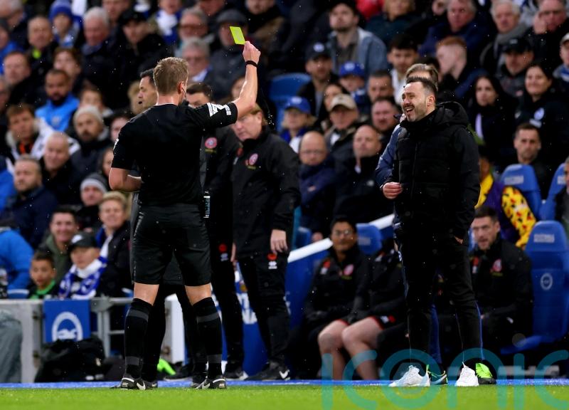 I don&rsquo;t like English referees &ndash; Roberto De Zerbi unhappy after Brighton held