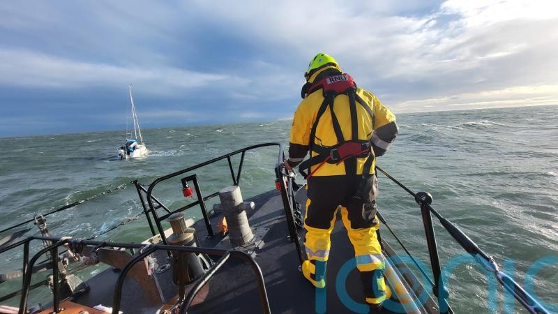 Two people rescued after yacht blown away from Irish coast