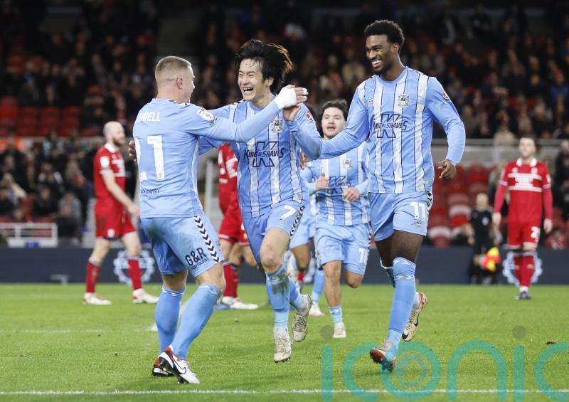 Tatsuhiro Sakamoto brace helps Coventry fight back to beat Middlesbrough