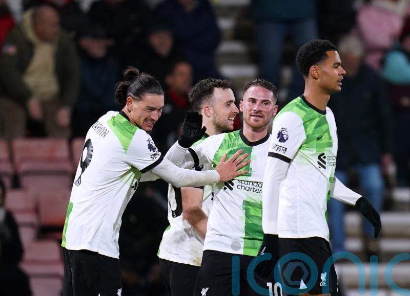 Darwin Nunez and Diogo Jota doubles send Liverpool five points clear at the top