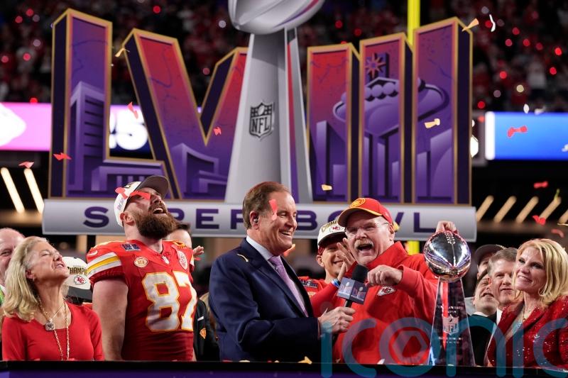 Travis Kelce plays down barging into &lsquo;greatest coach&rsquo; Andy Reid at Super Bowl