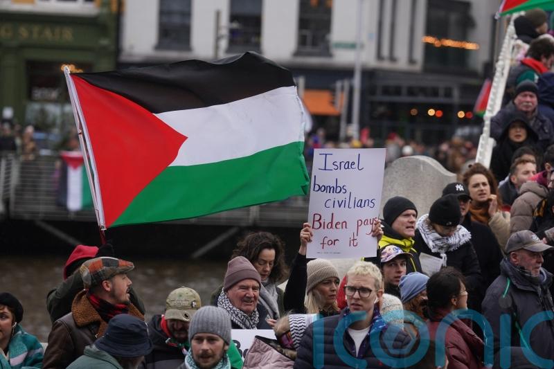 Tens of thousands demonstrate in Irish capital in support of Palestine