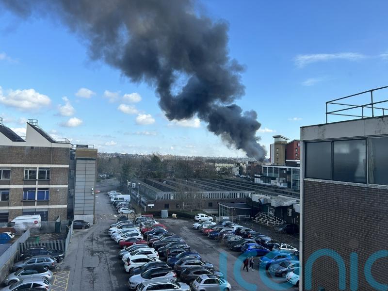 Large fire breaks out near Southampton&rsquo;s St Mary&rsquo;s Stadium hours before match