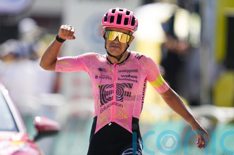 Richard Carapaz rides clear to win stage 17 of Tour de France