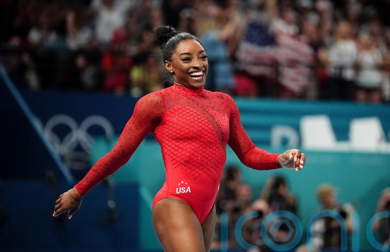 Simone Biles all smiles after seventh Olympic gold medal and third in Paris