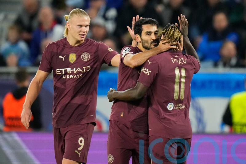 Manchester City stroll past Slovan Bratislava for first Champions League win