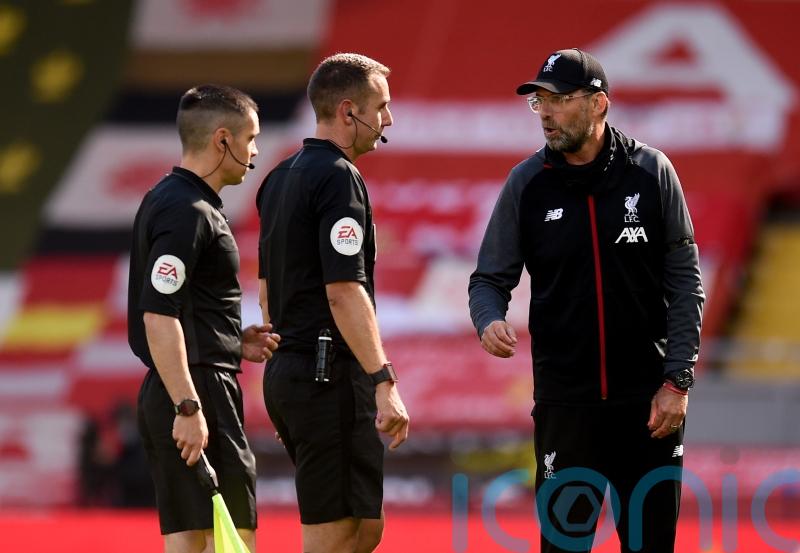 Ref David Coote suspended over video appearing to show him insult Jurgen Klopp