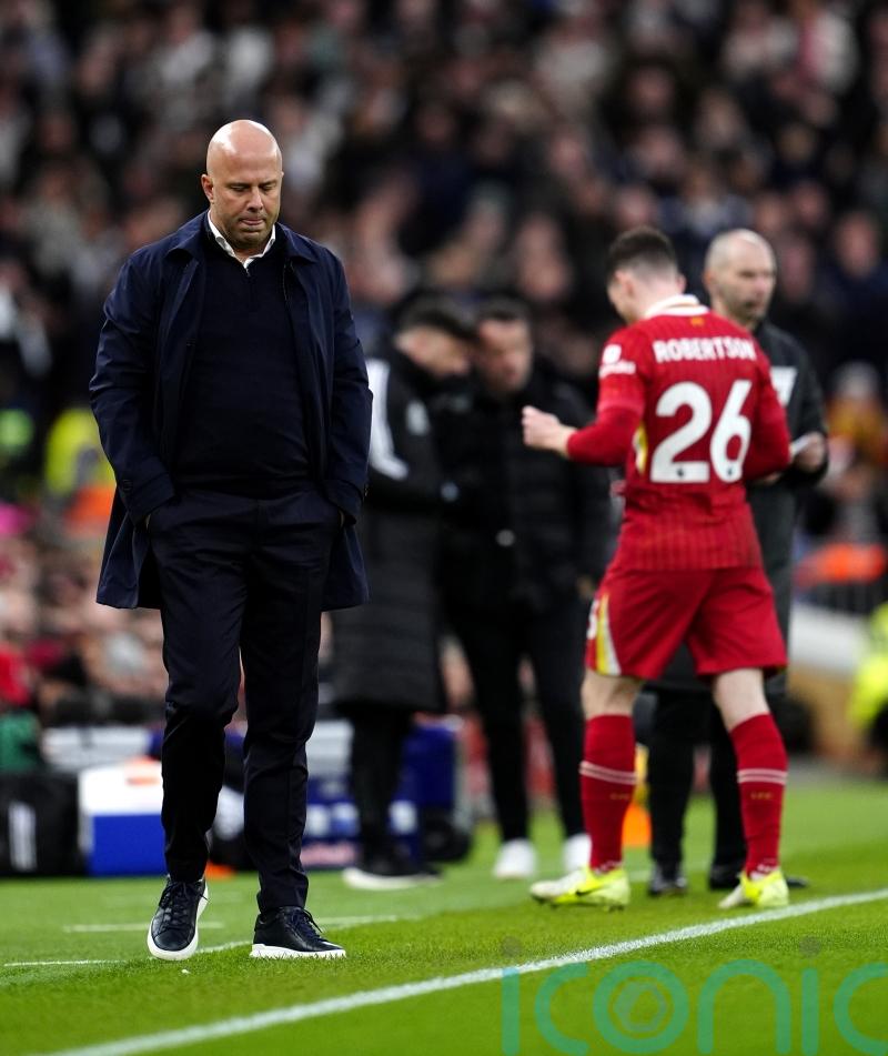 Arne Slot praises Andy Robertson despite red card as Liverpool held by Fulham