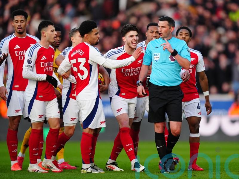 Arsenal fined &pound;65,000 for reaction to Myles Lewis-Skelly red card