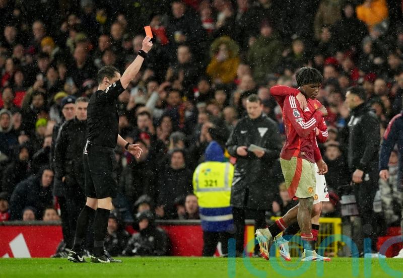 Ruben Amorim defends Patrick Dorgu after error and red card against Ipswich