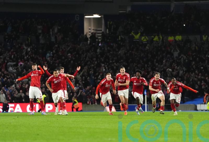 Forest beat Brighton on penalties to reach first FA Cup semi-final since 1991
