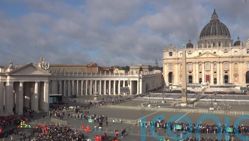 Crowds gathering for funeral of popular pontiff Pope Francis