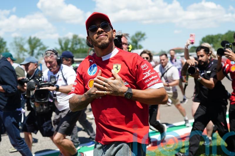 A sea of red &ndash; Lewis Hamilton revels in reception from Ferrari fans at Imola