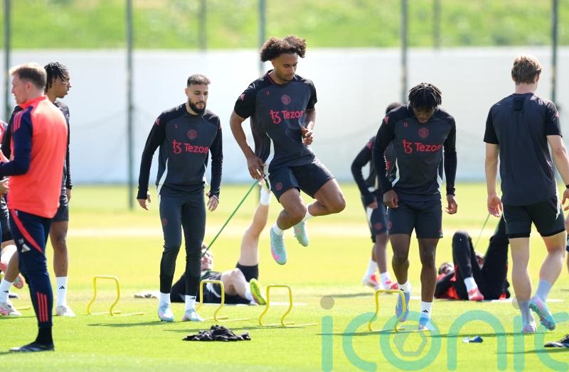 Joshua Zirkzee, Diogo Dalot and Leny Yoro train as Man Utd prepare for EL final
