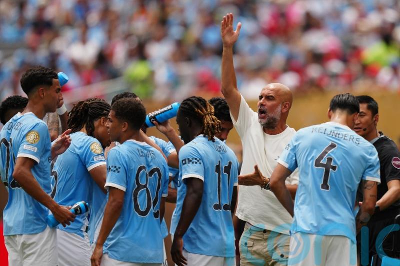 Pep Guardiola says referee&rsquo;s decision to dismiss Rico Lewis was &lsquo;unnecessary&rsquo;