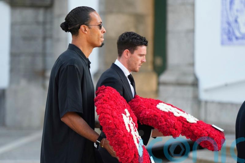 Liverpool squad bid emotional farewell to Diogo Jota at team-mate&rsquo;s funeral